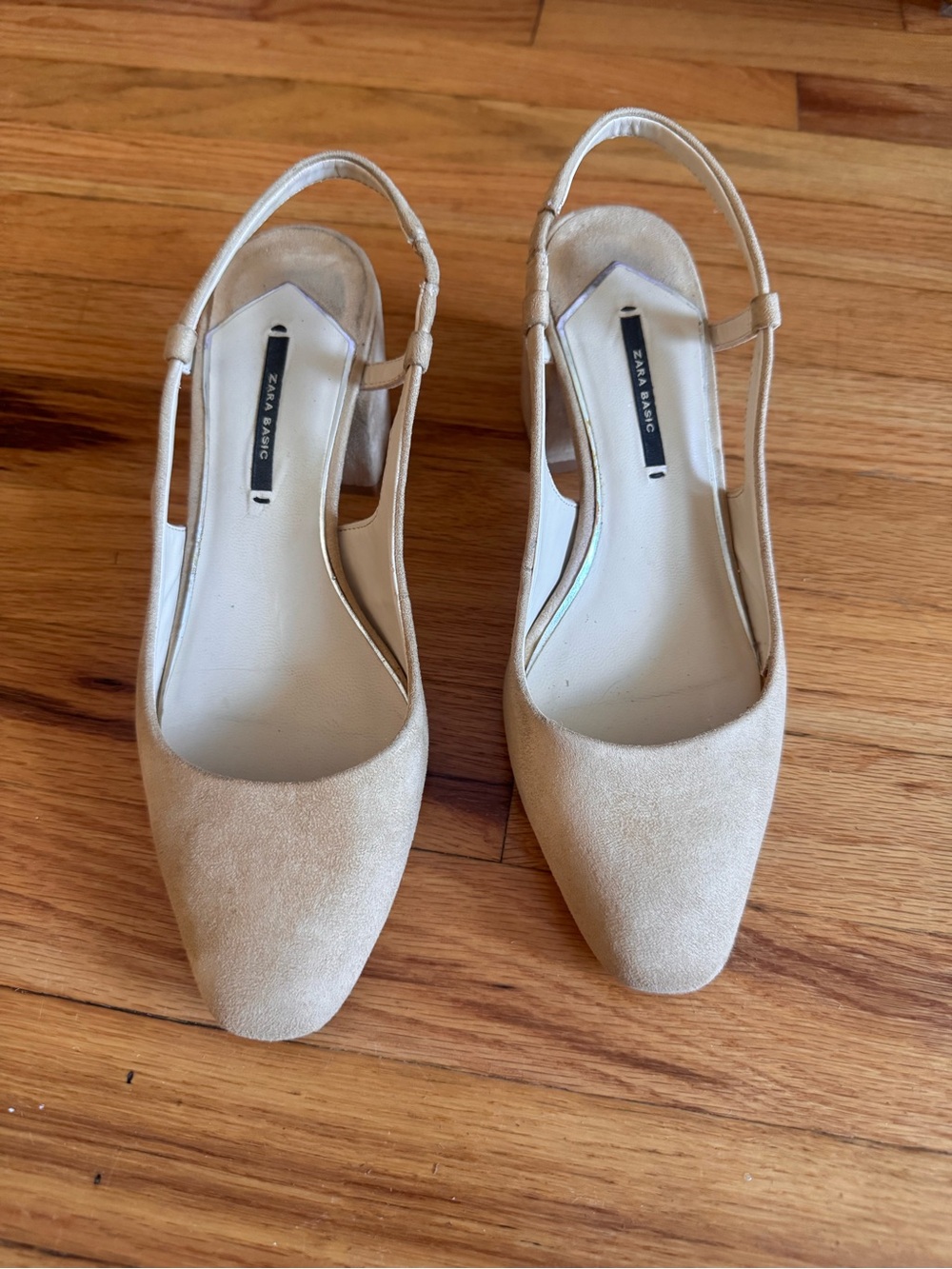 Zara suede slingbacks